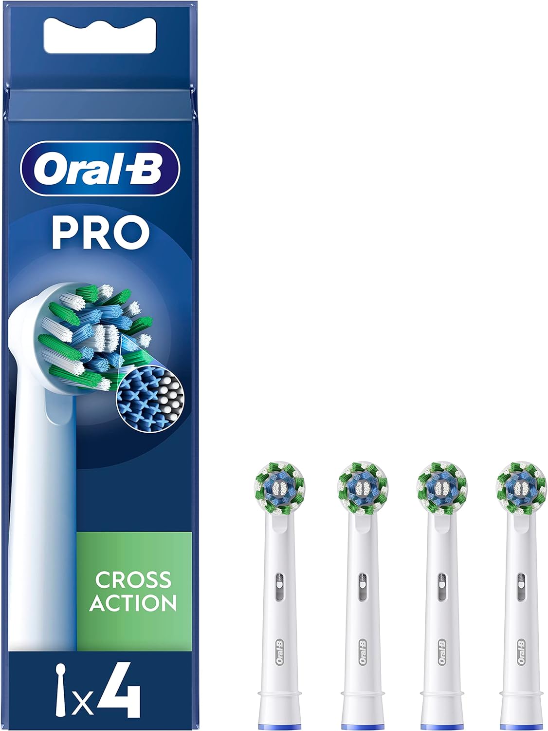 Têtes de brosse à dents électrique Oral-B Pro Cross Action - Paquet de 4